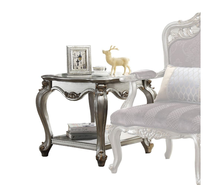 Picardy - End Table - Antique Platinum, 27"