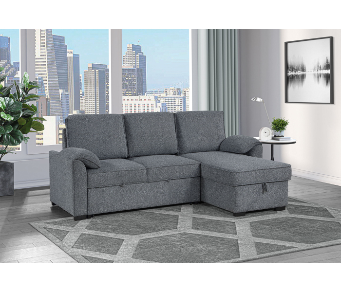 U0808 - Reversible Sofa Bed - Dark Gray, 88"