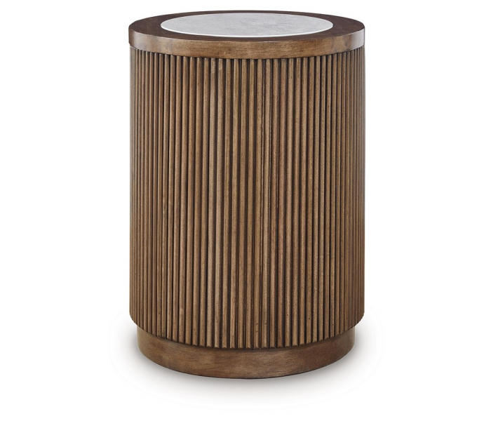 Hadonna Round End Table Brown, 18.13"