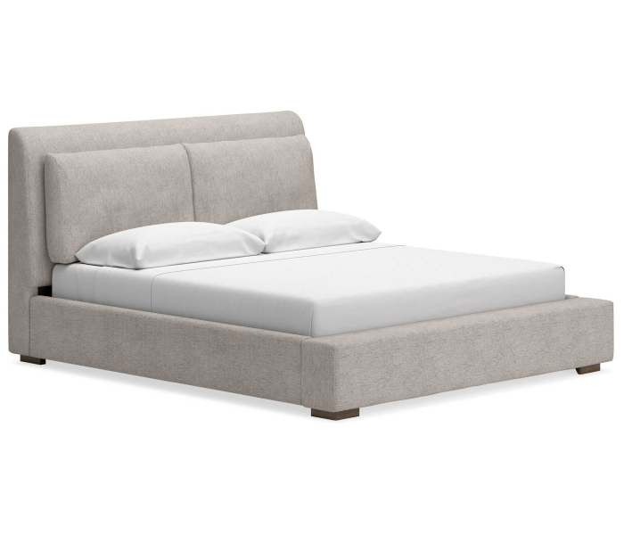 Cabalynn - Light Brown - King Upholstered Bed