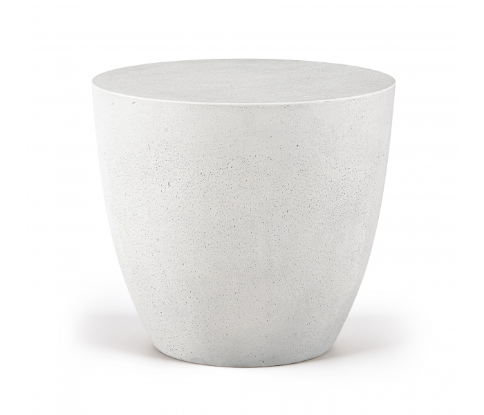 Reggio - Concrete Indoor/Outdoor End Table - White, 20"