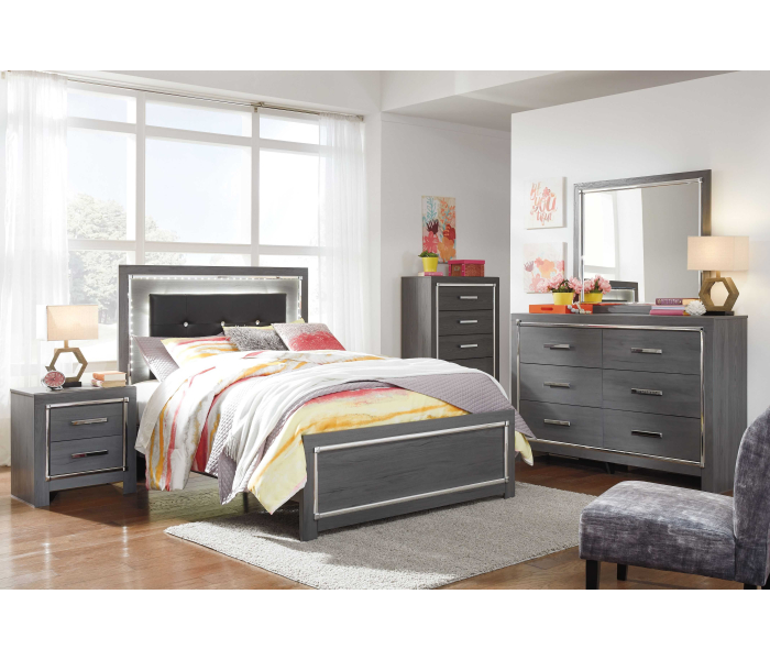 Lodanna - Gray - 5 Pc. - Dresser, Mirror, Full Panel Bed