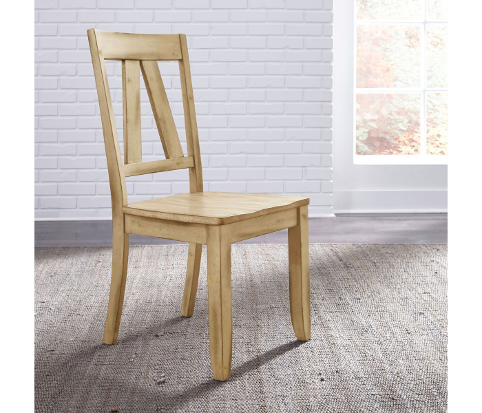 Lindsey Farm - Splat Back Side Chair (RTA) - Brown - Light Brown