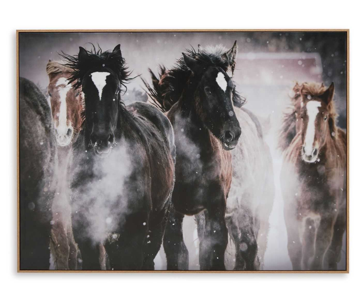 Chaseburn - Brown / Black / White - Wall Art