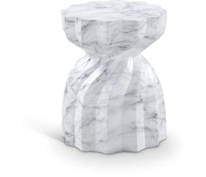 Caserta - Marble Finish Concrete End Table, 15"