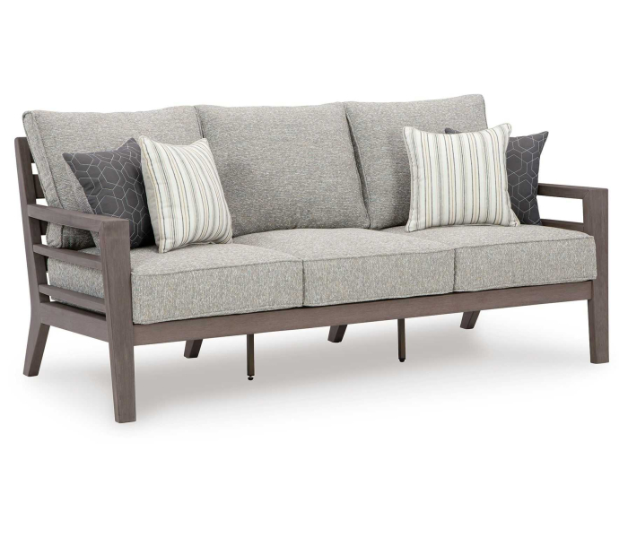 Hillside Barn - Gray / Brown - Sofa With Cushion, 78.88"