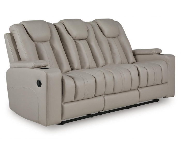 Elevate Edges Reclining Sofa With Drop Down Table Coin, 87"