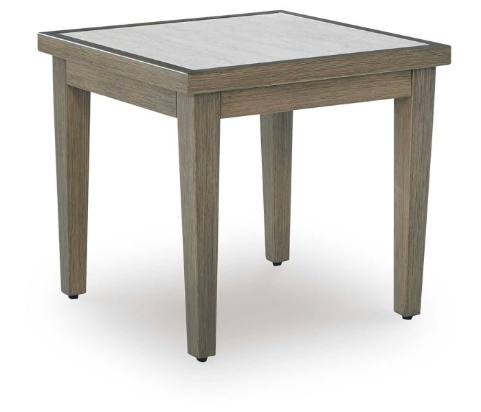 Rainier Ranch - Brown / Beige - Square End Table, 23.75"