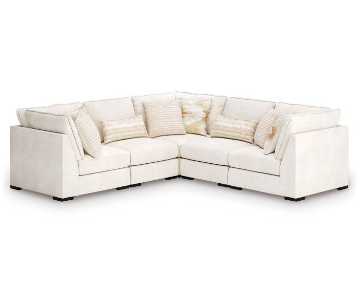 Donelson Creek - Vanilla - 5-Piece Sectional, 120"