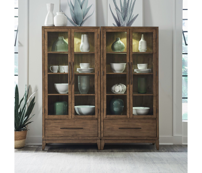 Shaker Lakes - 2 Piece Bunching Cabinet Set - Harvest Brown - Dark Brown