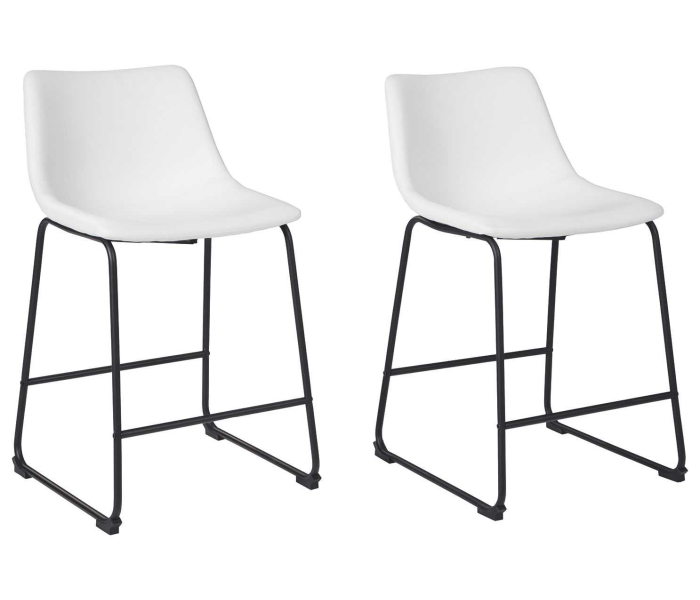 Centiar - White - Upholstered Barstool (Set of 2)