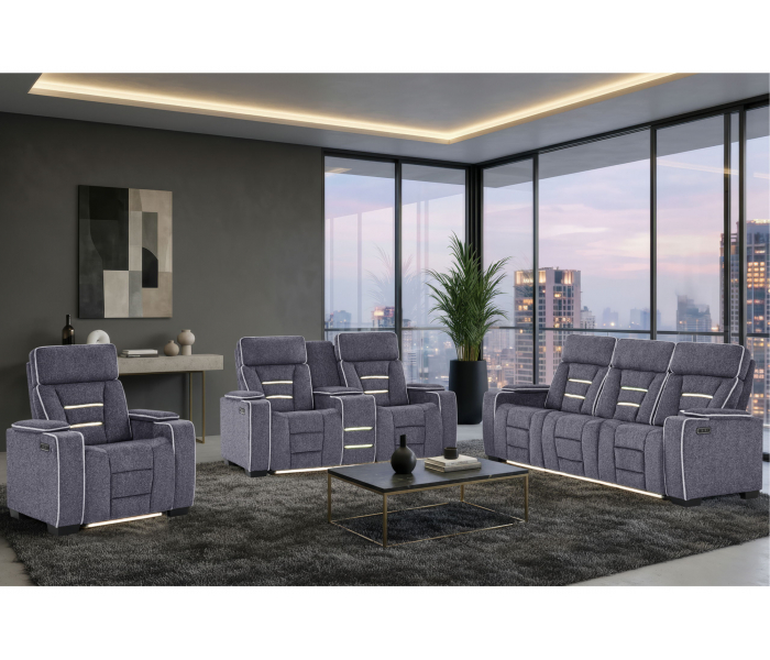 U1895 - P2 Reclining Sofa / Console Reclining Loveseat / Recliner - Dark Gray