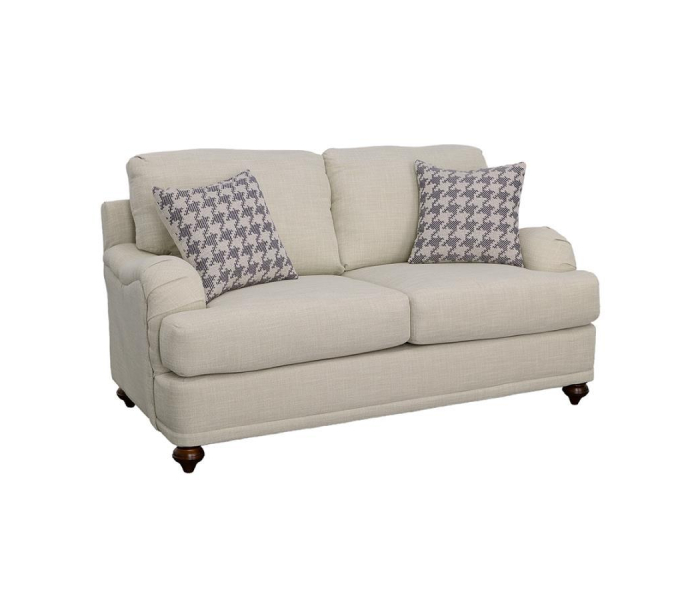 Glenn - Upholstered English Arm Loveseat - Light Gray And