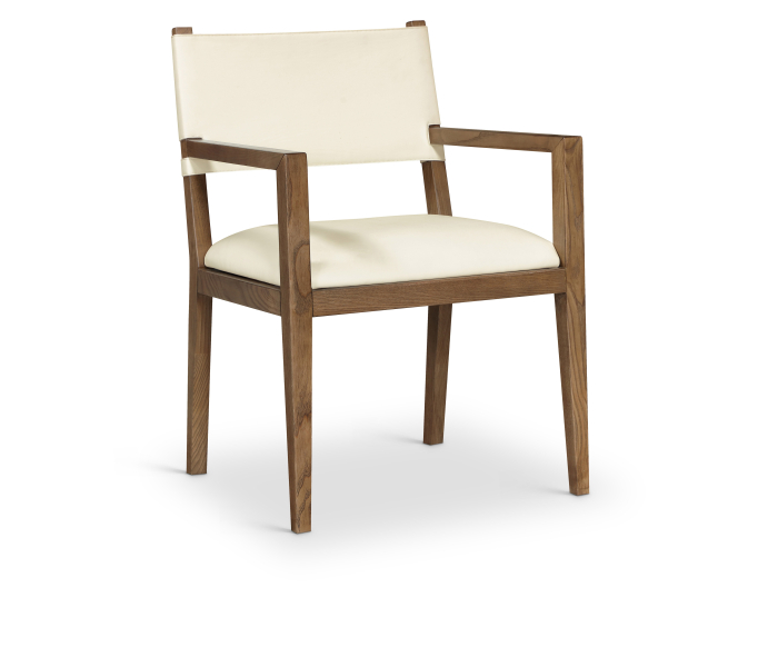 Avon - Dining Arm Chair - Cream - White