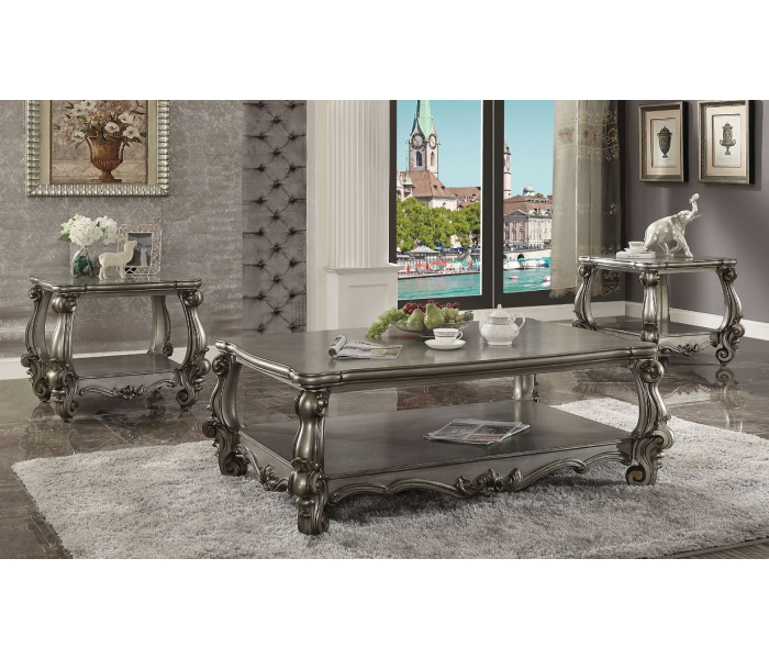 Versailles - Coffee Table - Antique Platinum, 59"