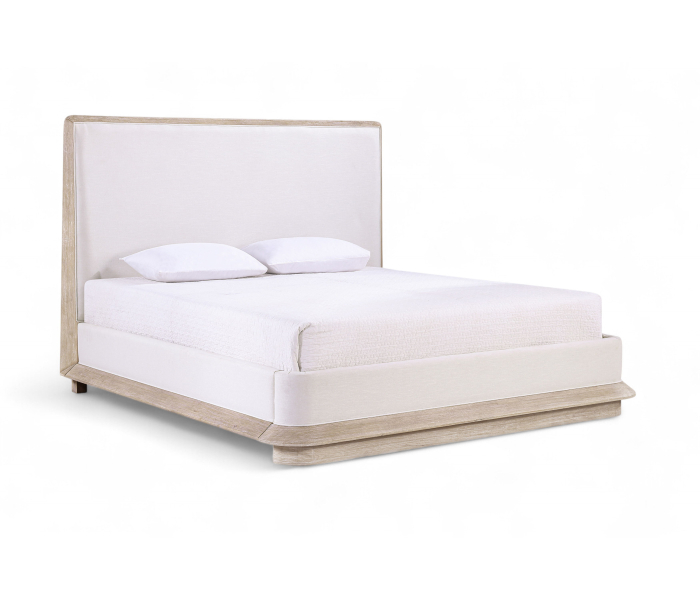 Adagio - Fabric Upholstered King Bed (3 Boxes) - Natural