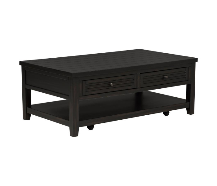 Concord - 2-Drawer Rectangular Coffee Table - Distressed Java, 48"