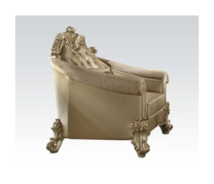 Vendome II - Chair - Bone PU & Gold Patina