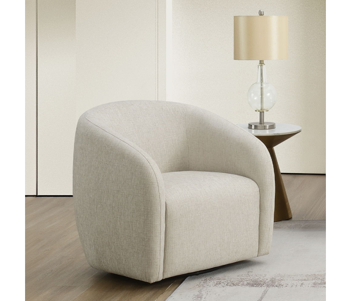 Etienne - Chair With Swivel - Beige Linen - Beige
