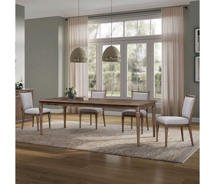 Hickory Grove - Opt 5 Piece Rectangular Table Set - Brown - Light Brown