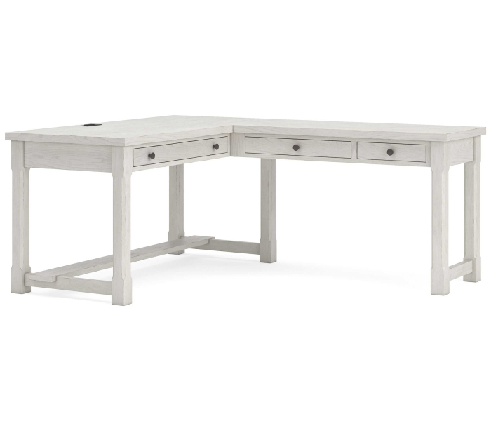 Robbinsdale L-Shaped Home Office Desk Antique White