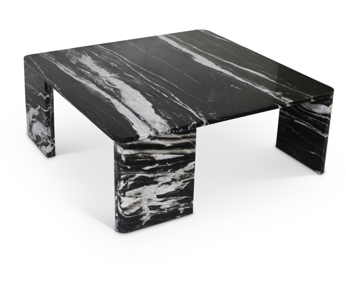 Livorno - Coffee Table - Black / Light, 39"