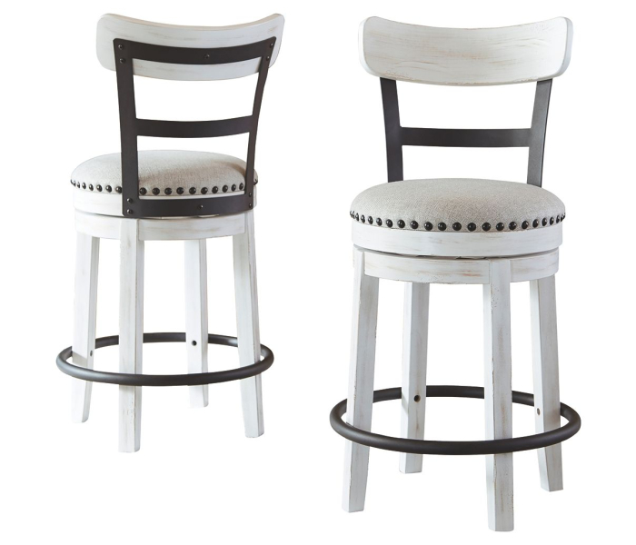 Valebeck - White - UPH Swivel Barstool