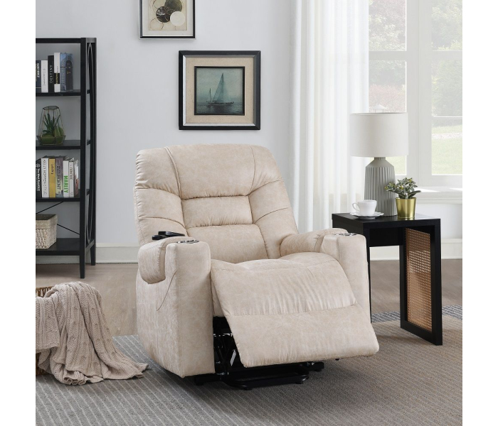 Nairi - Power Recliner With Lift & Heating & Massage - Light