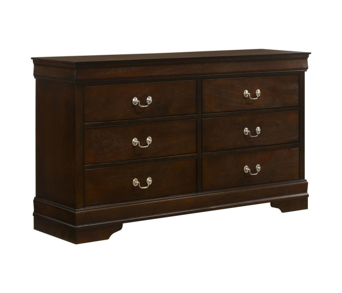 Louis Philippe - 6-Drawer Dresser - Cappuccino, 58.25" Wide