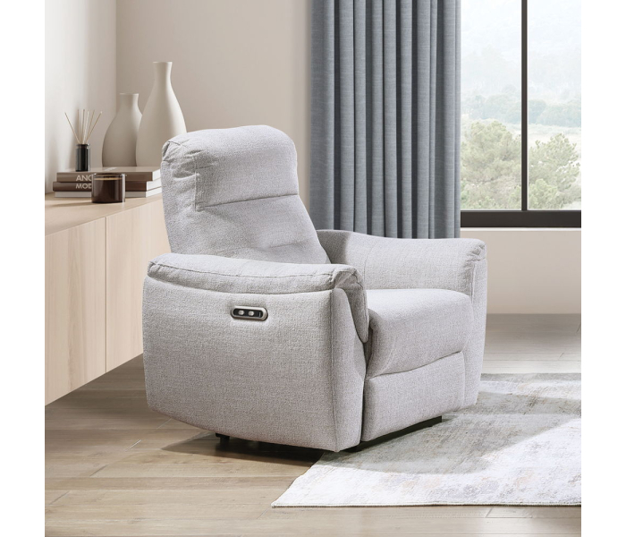 Eastre - Power Motion Recliner With USB Port - Beige Chenille - Beige