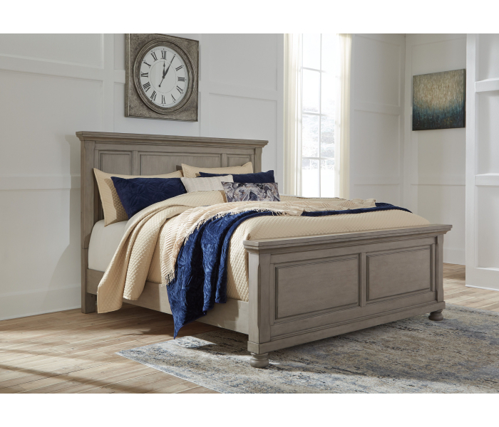 Lettner - Light Gray - Queen Panel Bed