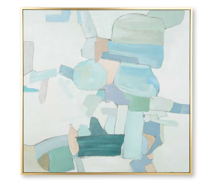 Wynburn - White / Blue / Green - Wall Art