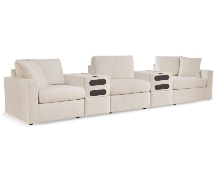 Cozymax - Oyster - 5-Piece Sectional With 2 Audio System Consoles, 142"