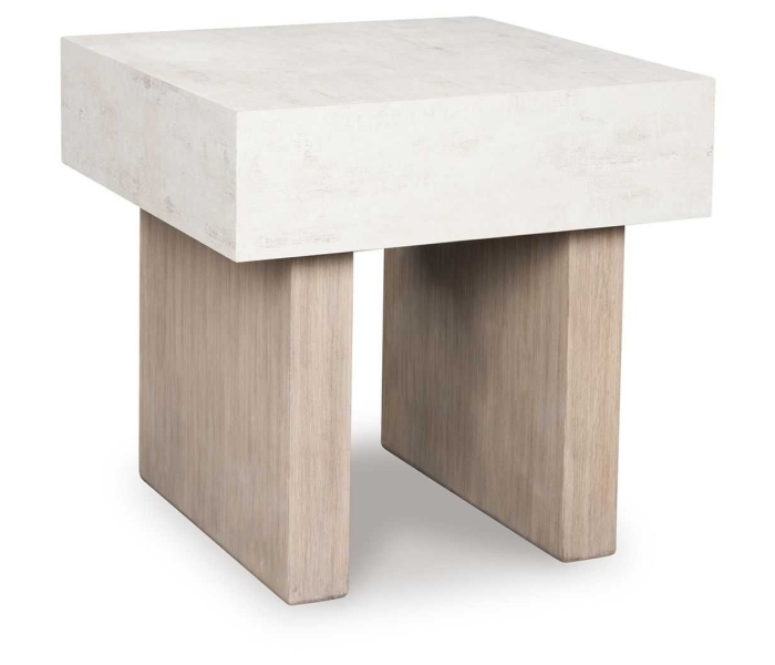 T622-2 - Cozyliving Furniture  - Jorlaina Square End Table With Faux Cement Top
