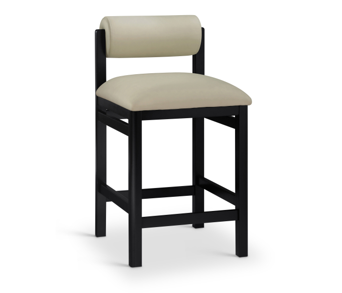 Roundhill - Vegan Leather Upholstered Counter Stool - Taupe - Beige