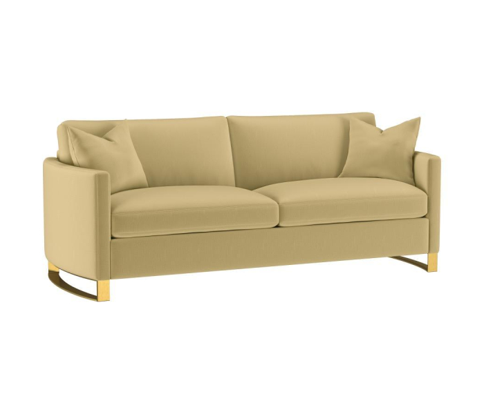 Corliss - Upholstered Curved Track Arm Sofa - Camel, 91"