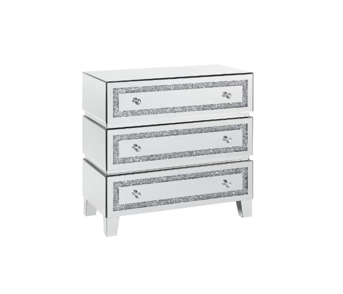 Noor - Cabinet - Mirrored & Faux Diamonds