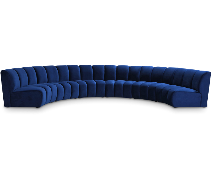 Infinity - 6 Piece Modular Sectional - Navy, 174"