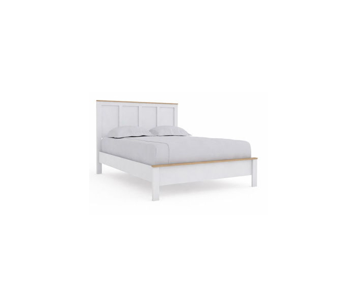Kerisden - Queen Panel Complete Bed Frame - White / Brown