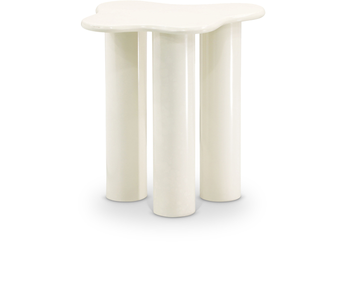Romaine - End Table - Cream, 20"