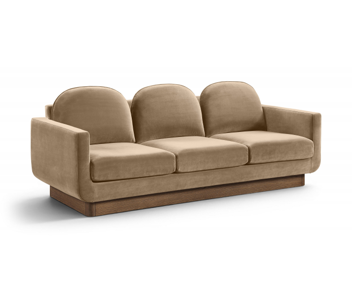 Diviento - Velvet Performance Fabric Upholstered Sofa, 89"