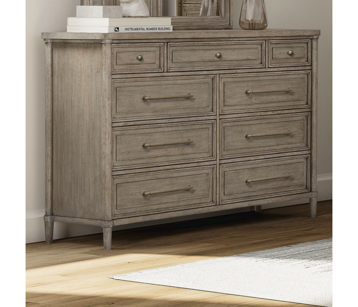 Rochelle Park - 9 Drawer Dresser - Smokey Taupe - Light Brown, 61.88" Wide