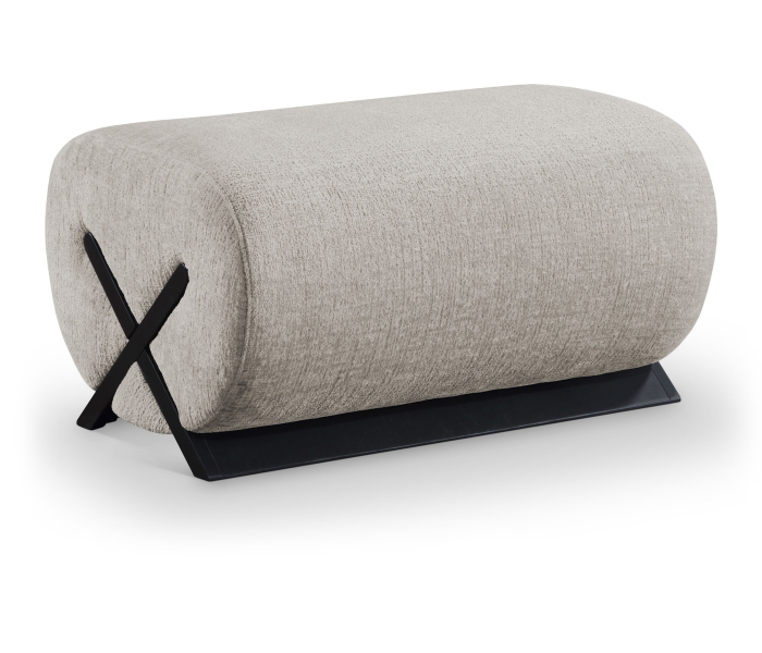 Akira - Fabric Upholstered Ottoman - Gray