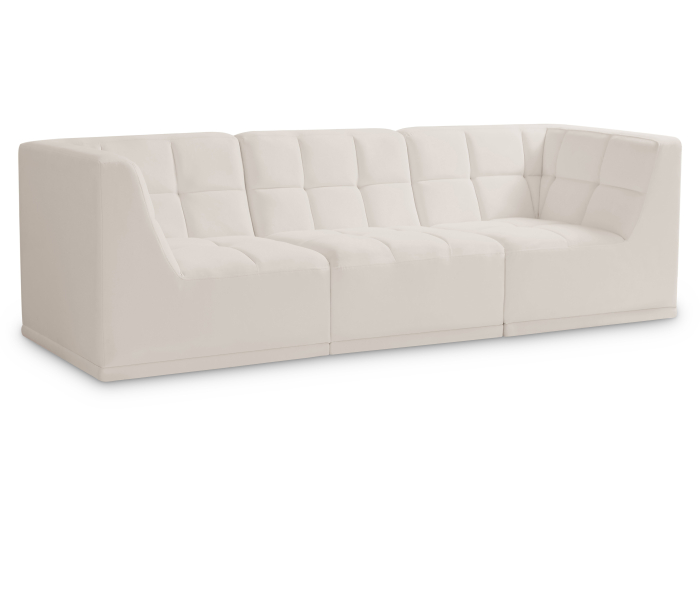 Relax - 3 Seat Modular Sofa - Cream, 98"