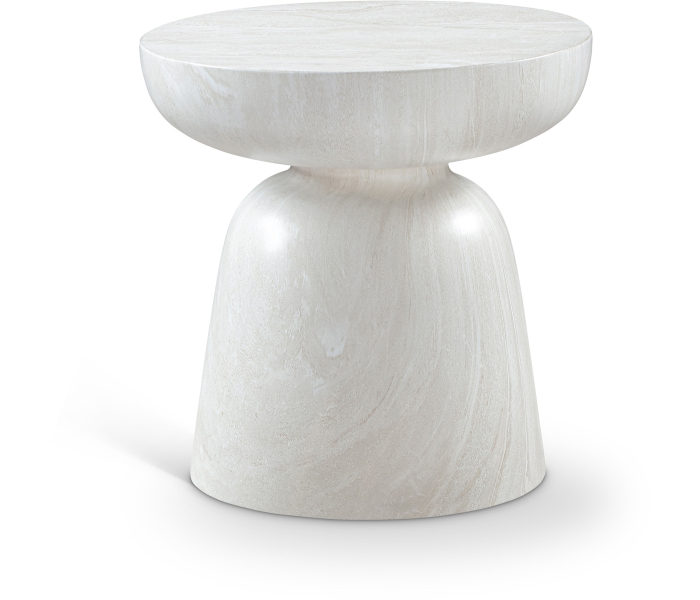 Avellino - Marble Finish Concrete End Table, 18"