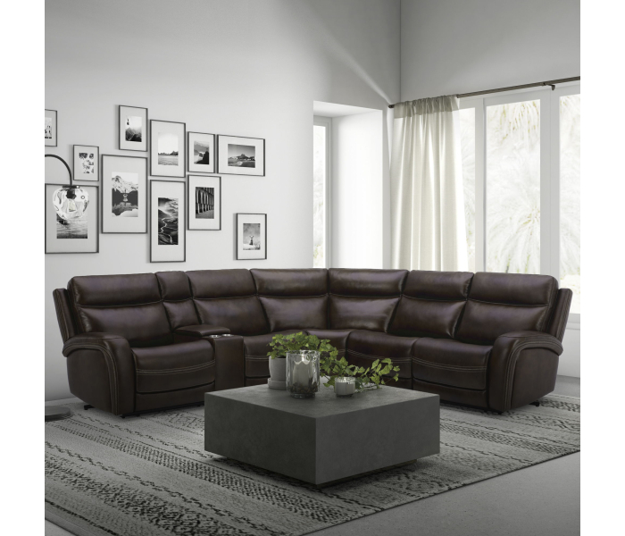 Blair - 6 Piece Sectional - Cognac, 130.25"