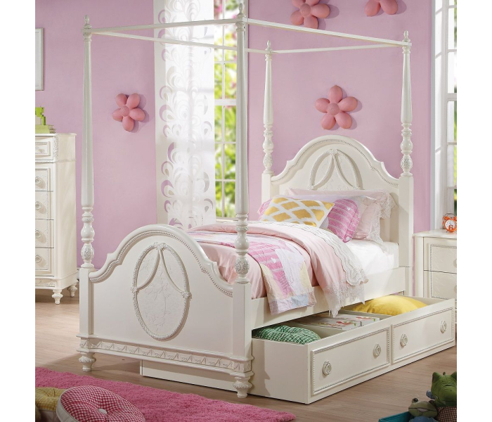 Dorothy - Twin Post Bed - Ivory