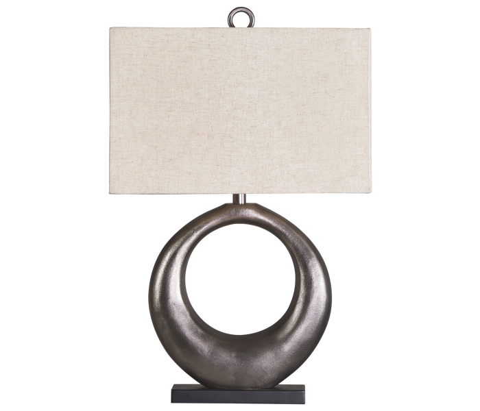 Saria - Antique Silver Finish - Metal Table Lamp