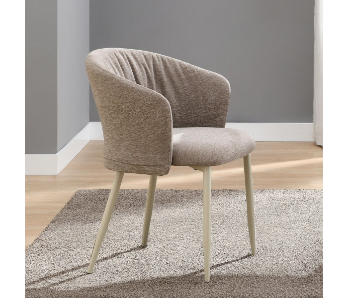 Ogin - Arm Chair (Set of 2) - Dark Beige & Natual - Gray