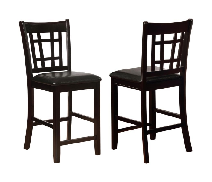 Lavon - Wood Counter Chair (Set of 2) - Black And Espresso